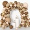 153pcs Brown Balloon Garland Arch Kit, Different Sizes 18 12 10 5 inch Brown Nude Latex Metallic Confetti Gold Balloons for Neutral Bear Baby Shower Safari Birthday Party Decorations Supplies